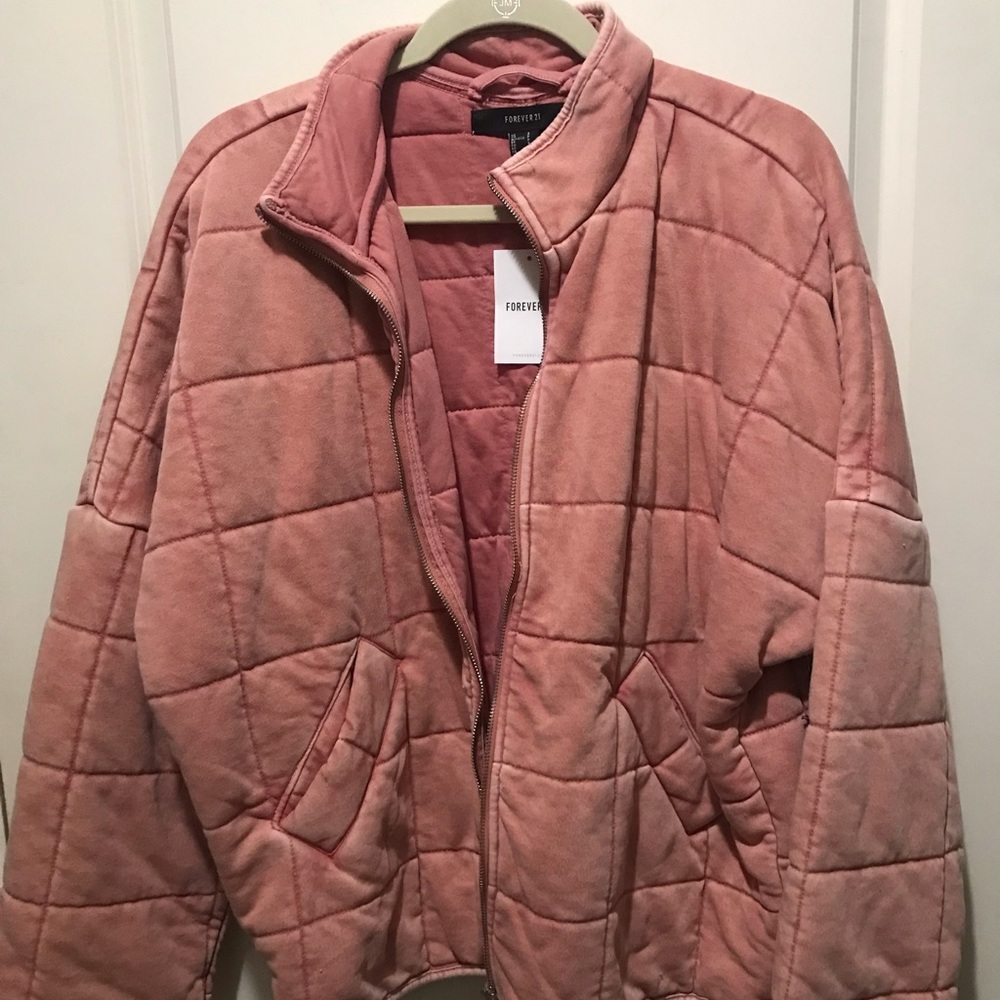 Forever21 quilted zip up jacket